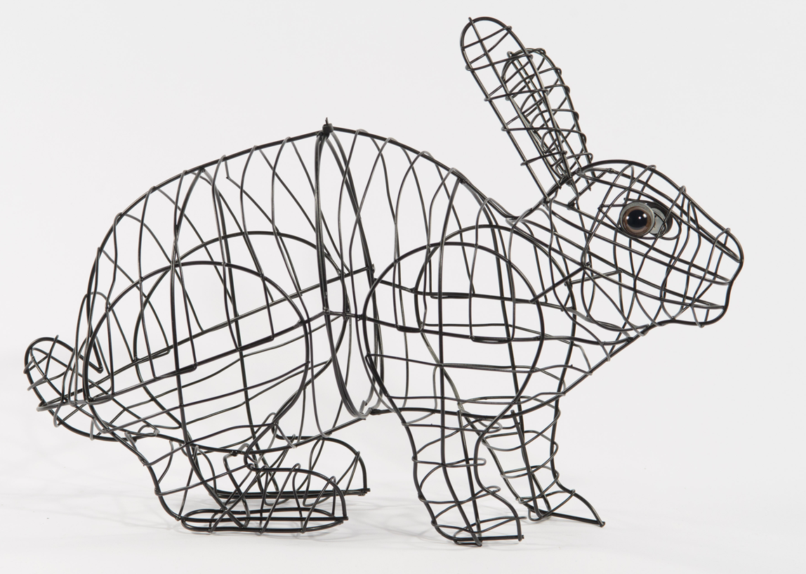 Running Rabbit Small Mossed & Planted Topiary frame
