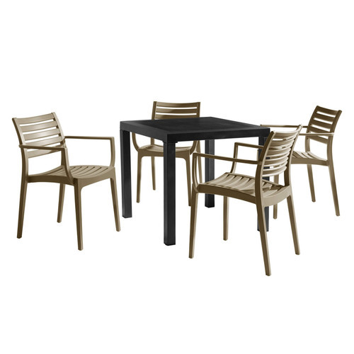 Artemis 4 Seater Outdoor Dining Set - Taupe