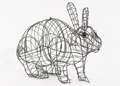 Storefront Frame Rabbit Running Rabbit Small Mossed & Planted Topiary frame