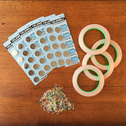 All supplies included in the kit on display.