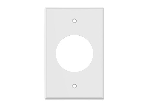 1 Gang 1.5" Wire Port Plate White