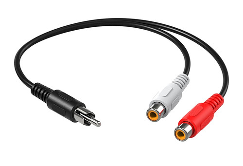 1 RCA Male / 2 RCA Female Y Cable 1 RCA Male / 2 RCA Female Y Cable