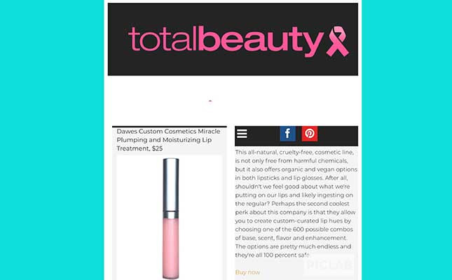Dawes Custom Cosmetics In The News