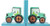 Sass & Belle Green Tractor Bookends 5055992703694 General merchandise
