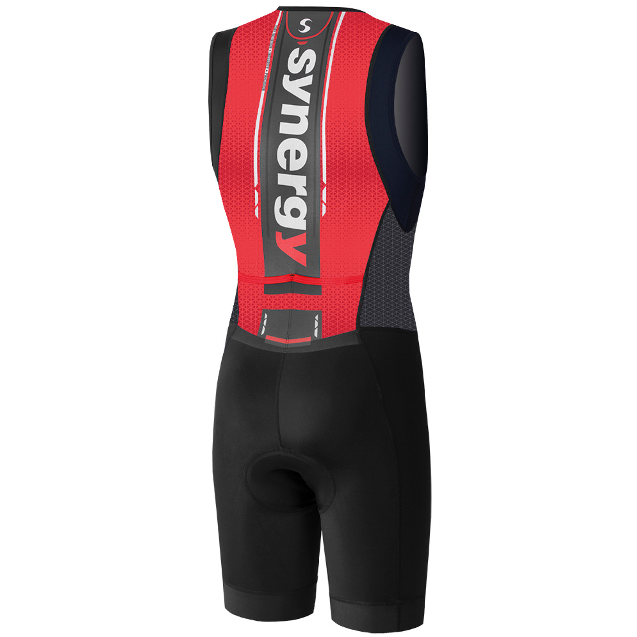 Men's Synergy Triathlon Suit Color Red/Geo