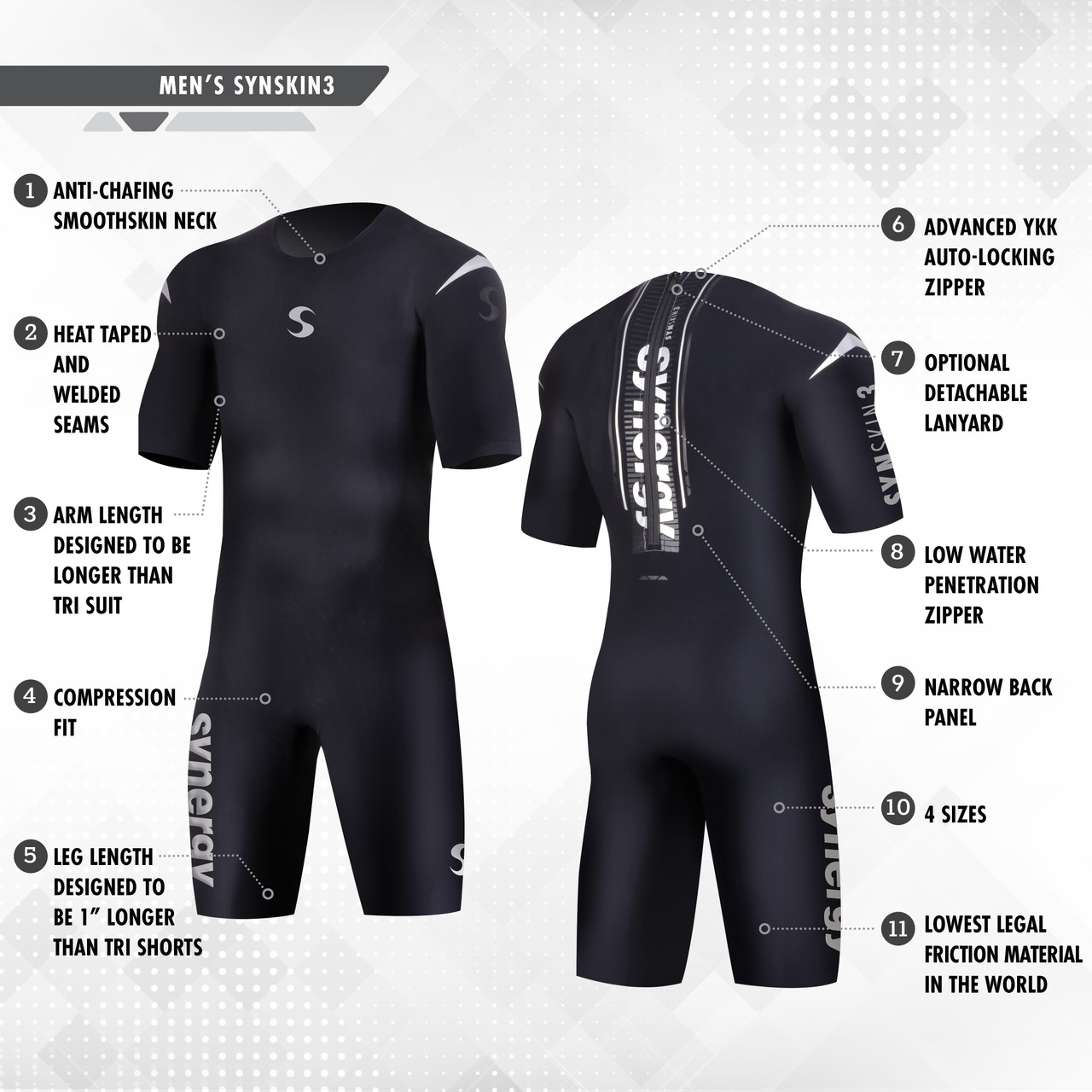 スイムスキン FRESKN Agilis Swimskin-Black メンズ 20230224-