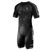 Synergy Men's Elite Short Sleeve Tri Suit - Charcoal/ Black