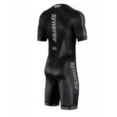 Synergy Men's Elite Short Sleeve Tri Suit - Charcoal/ Black