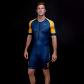 Synergy Men's Elite Short Sleeve Tri Suit - Charcoal/ Black