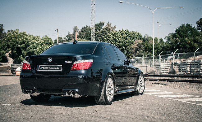 BMW E60 M5 gets an IPE exhaust and improved stance