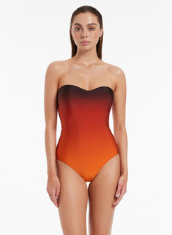 Jets Oia Sunset Bandeau One Piece Orange