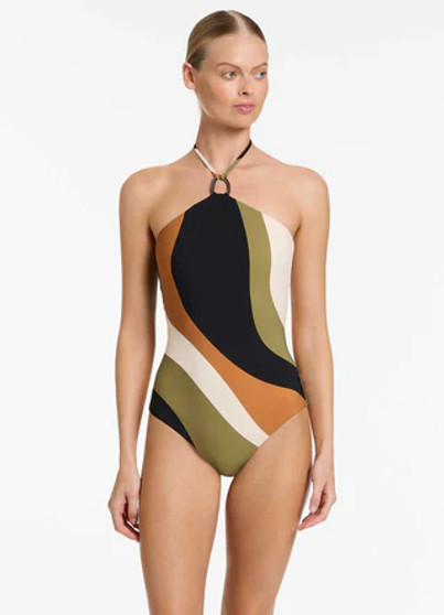 Jets Sorella Hi Neck Halter One Piece J11381