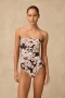 Monte & Lou Perla Ruched Bandeau One Piece 1083PER