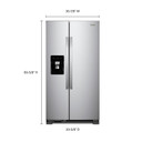 Whirlpool® 36-inch Wide Side-by-Side Refrigerator - 25 cu. ft. WRS315SDHZ