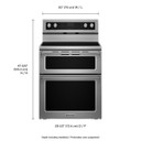 Kitchenaid® 30-Inch 5 elements Electric Double Oven Convection Range YKFED500ESS