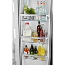 Kitchenaid® 22.6 cu ft. Counter-Depth Side-by-Side Refrigerator with Exterior Ice and Water and PrintShield™ finish KRSC703HPS