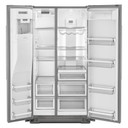 Kitchenaid® 24.8 cu ft. Side-by-Side Refrigerator with Exterior Ice and Water and PrintShield™ finish KRSF705HPS
