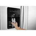 Amana® 33-inch Side-by-Side Refrigerator with Dual Pad External Ice and Water Dispenser ASI2175GRS