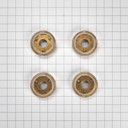 Set of 4 Range Brass Knob Bezels, Oven W11323068