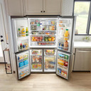 Whirlpool® 36-Inch Counter Depth 4 Door Refrigerator with Ice Maker in Door WRQC7836RZ