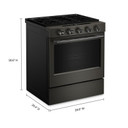 Kitchenaid® 5.0 Cu. Ft. Smart Slide-in Gas Range with Convection Cooking Modes and 2-in-1 Burner KSGS530SBE