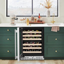 Kitchenaid® 24" Undercounter Wine Cellar with Full-Extension Wood-Front Racks KUWL524SPS