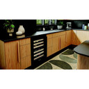 Kitchenaid® 24" Undercounter Wine Cellar with Full-Extension Wood-Front Racks KUWL524SBE