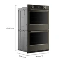Kitchenaid® 30-inch Smart Electric Double Wall Oven with Assisted Cooking Modes - Black Ore KOED730SBE
