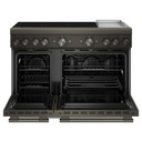 KitchenAid® 48-Inch 6-Element Induction Freestanding Commercial-Style Range with Griddle KFID948SBE