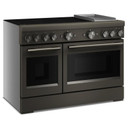 KitchenAid® 48-Inch 6-Element Induction Freestanding Commercial-Style Range with Griddle KFID948SBE