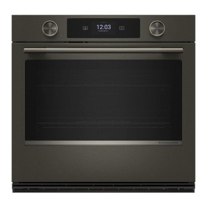 Kitchenaid® 30-inch Smart Electric Single Wall Oven with Intelligent Cooking Camera - Black Ore KOES930SBE