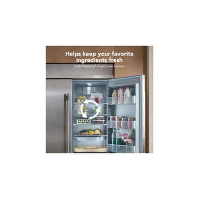 Kitchenaid® 25.1 Cu. Ft. 42" Built-In Side-by-Side Refrigerator features Exterior Water and Ice Dispenser with Measured Fill KBSD742SPS