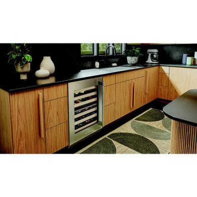 Kitchenaid® 24" Undercounter Wine Cellar with Full-Extension Wood-Front Racks KUWL524SPS