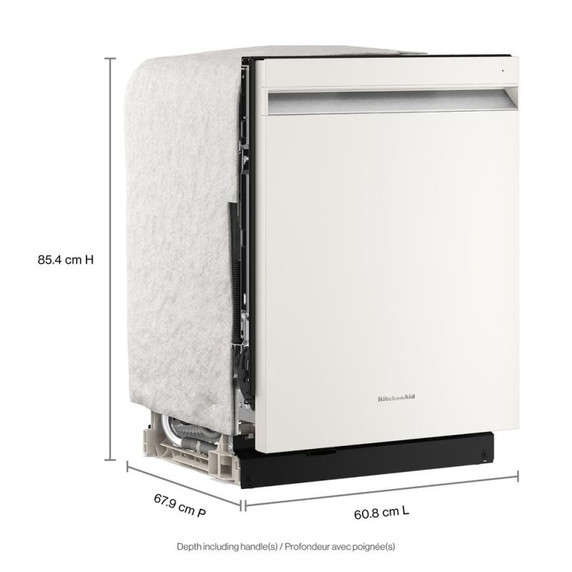KitchenAid® 360° Max Jets™ Third Rack Dishwasher with ProDry™ System, 44 dBA KDTS424SPL