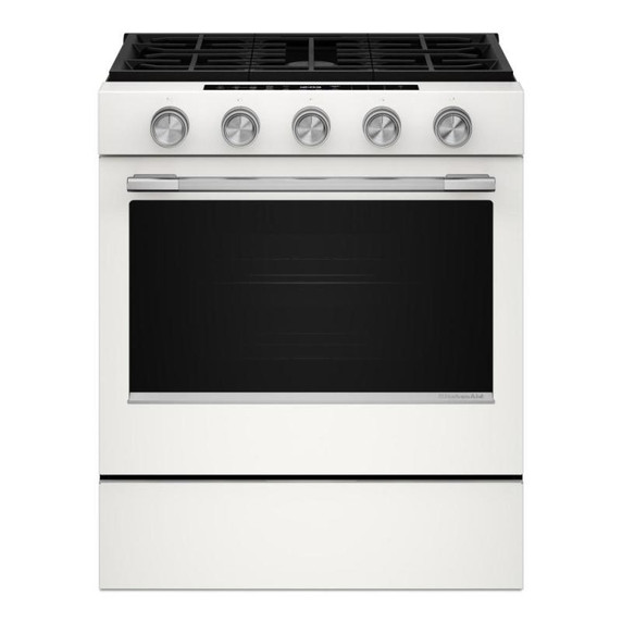 Kitchenaid® 5.0 Cu. Ft. Smart Slide-in Gas Range with Convection Cooking Modes and 2-in-1 Burner KSGS530SPL