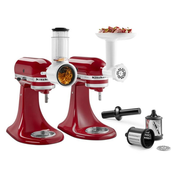 KitchenAid® Food Grinder + Fresh Prep Slicer/Shredder Attachment Bundle KSM2VSGA