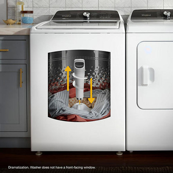 Whirlpool® 5.4 - 5.5 Cu. Ft. I.E.C. Capacity Top Load Washer with Removable Agitator WTW5057LW
