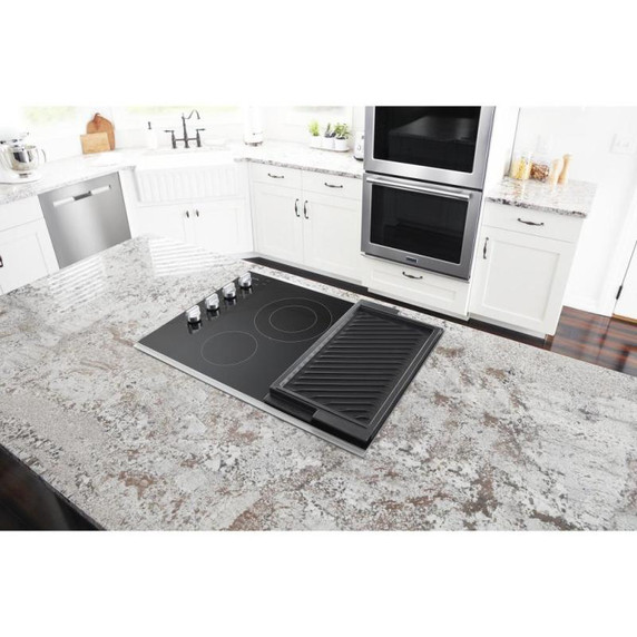 Maytag® 30-Inch Electric Cooktop with Reversible Grill and Griddle MEC8830HS
