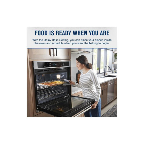 Maytag® 30-inch Single Wall Oven with Air Fry and Basket - 5.0 cu. ft. MOES6030LZ