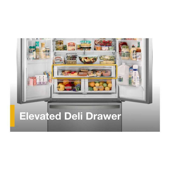 Whirlpool® 36-Inch Wide Counter-Depth French Door Bottom Mount Refrigerator - 20 cu. ft. WRFC2036RZ