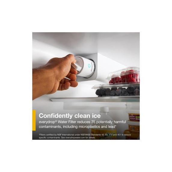 Whirlpool® 36-Inch French Door Refrigerator with Ice Maker - 31 cu. ft. WRFF3136SB