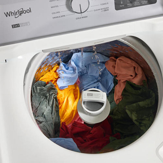4.8 - 4.9 Cu. Ft. I.E.C. Whirlpool® Top Load Washer with 2-in-1 Removable Agitator. WTW4107SW