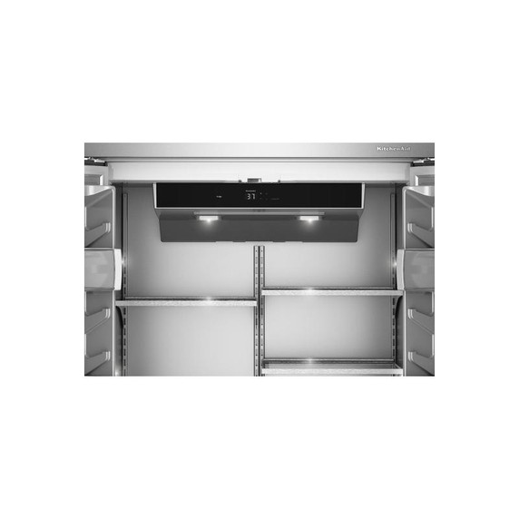 Kitchenaid® 20.8 Cu. Ft. 36" Built-In French Door Bottom Mount Refrigerator with Platinum Interior KBFN536SJP
