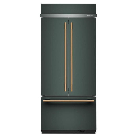 Kitchenaid® 20.8 Cu. Ft. 36" Built-In French Door Bottom Mount Refrigerator with Platinum Interior KBFN536SJP