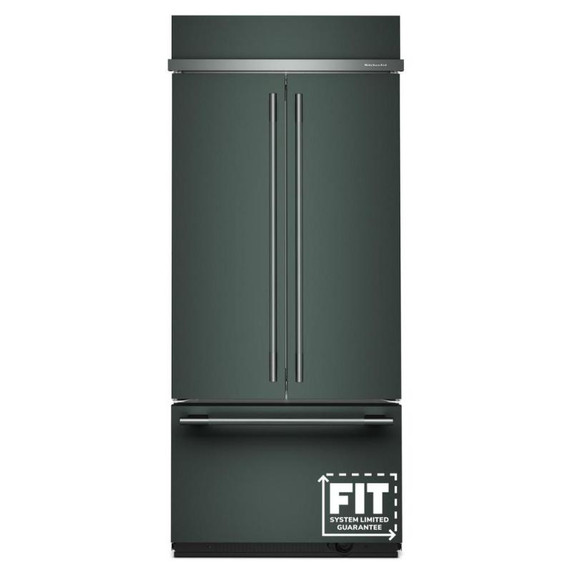 Kitchenaid® 20.8 Cu. Ft. 36" Built-In French Door Bottom Mount Refrigerator with Platinum Interior KBFN536SJP