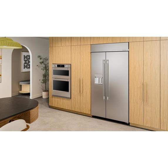 Kitchenaid® 25.1 Cu. Ft. 42" Built-In Side-by-Side Refrigerator features Exterior Water and Ice Dispenser with Measured Fill KBSD742SPS