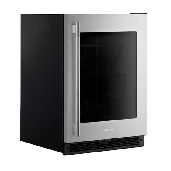Kitchenaid® 24"" Undercounter Refrigerator with Glass Door KURR324SSB