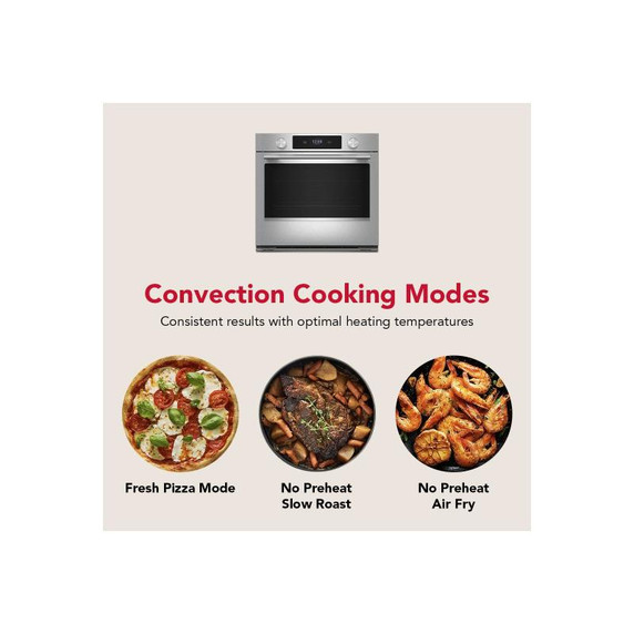 Kitchenaid® 27-inch Smart Electric Combo Wall Oven with Assisted Cooking Modes - PrintShield™ Finish KOEC727SPS