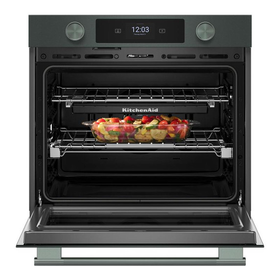 Kitchenaid® 30-inch Smart Electric Single Wall Oven with Assisted Cooking Modes - Juniper KOES730SJP