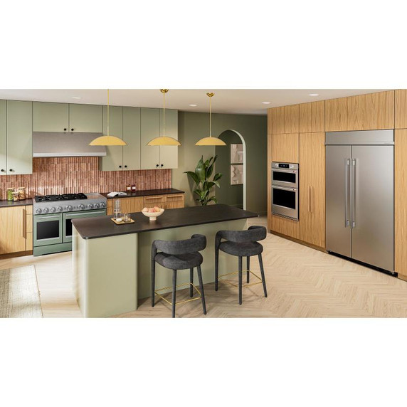 Kitchenaid® 48-Inch 6 Burner Commercial-Style Dual Fuel Range with Griddle KFDD948SDC